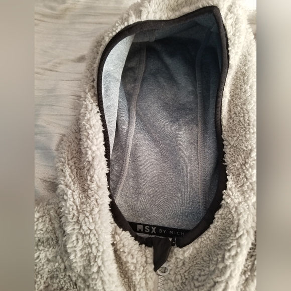 MSX men's grey fuzzy jacket size XL - Picture 4 of 5